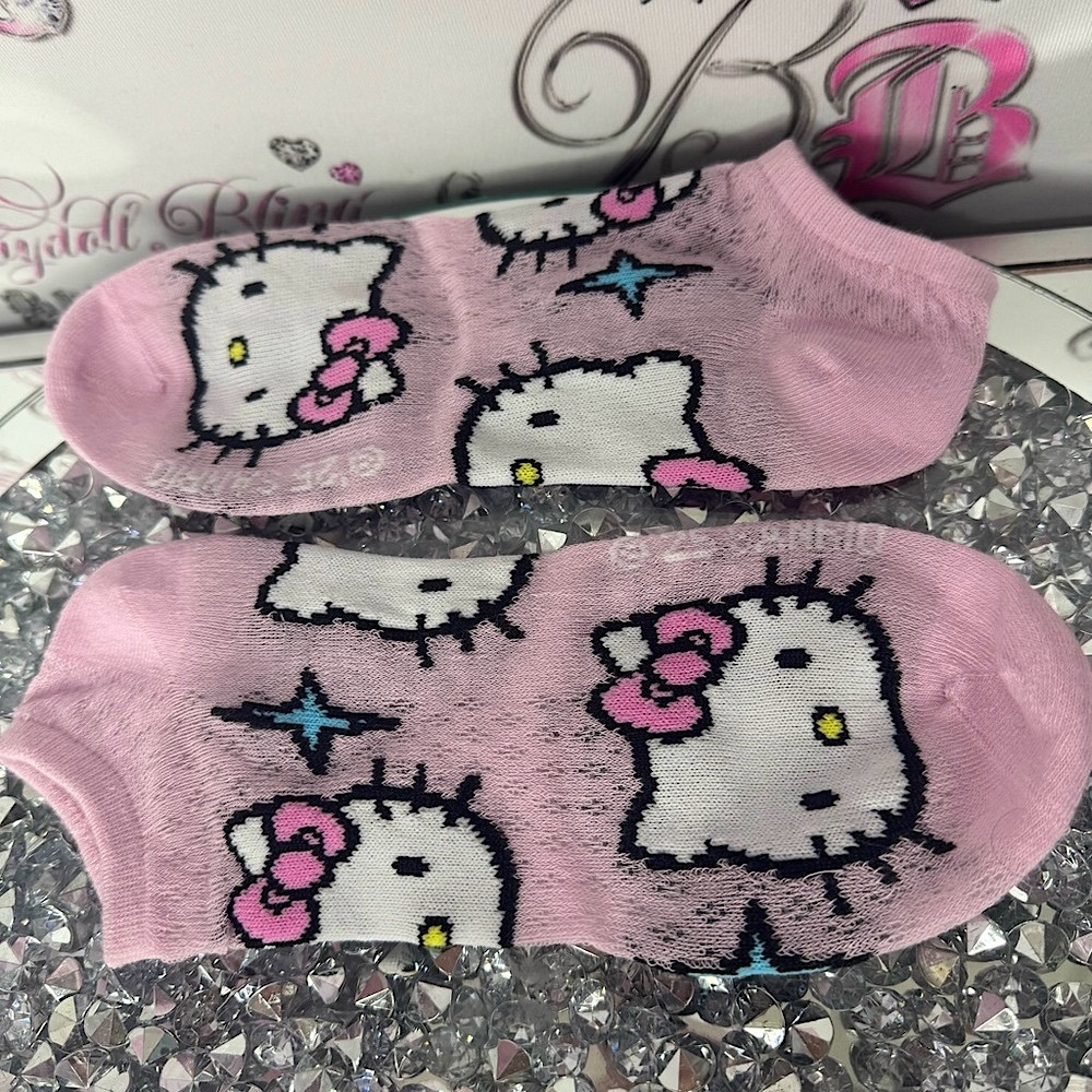 Hello Kitty Pink Ankle Socks Sanrio 2025 brand new pink cute socks ankle height